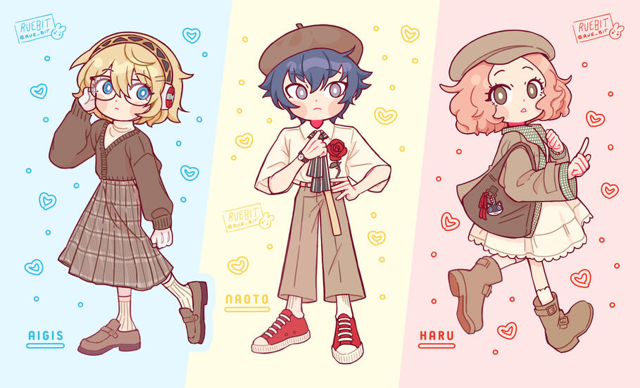 Aigis, Naoto, Haru
